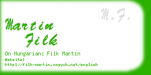 martin filk business card
